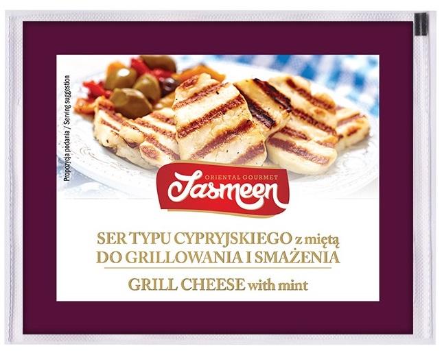 Queso tipo chipriota, con menta, marca Jamín, 250g. 