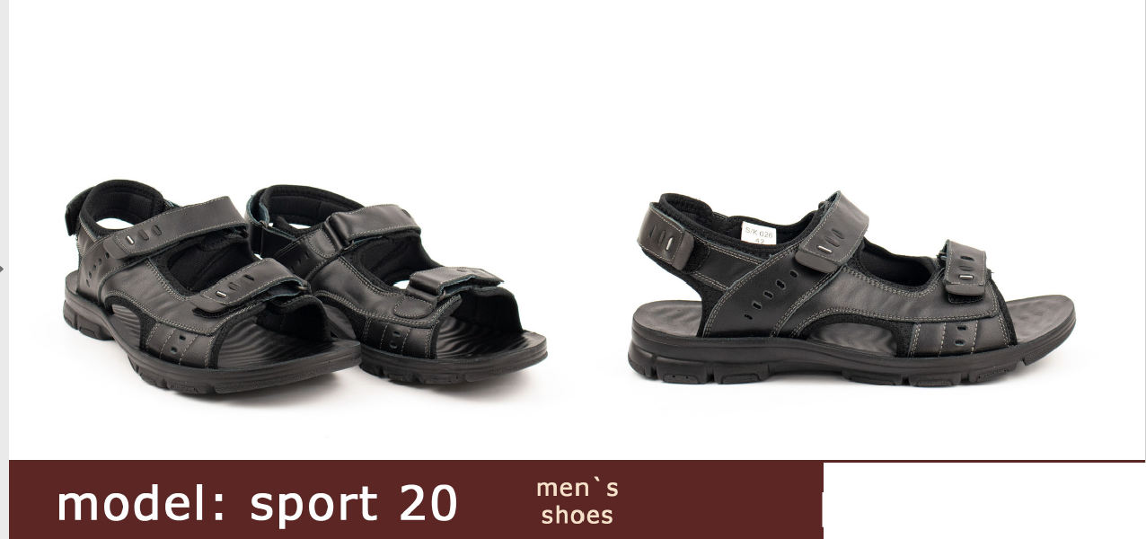 Sandalias de hombres, de piel, números del 39 al 46.