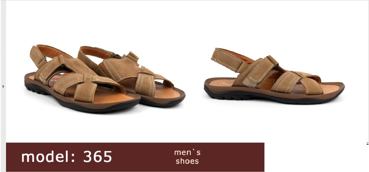 Sandalias de hombres, de piel, números del 39 al 46.