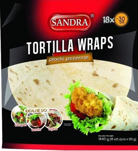 Tortillas panqueque. Sandra. 18x30cm.1440g.