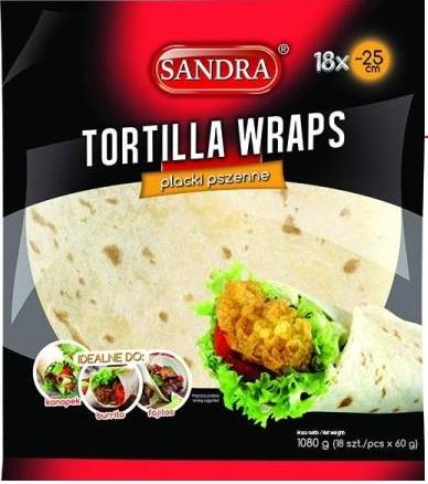 Tortillas panqueque. Sandra. 18x25cm.1080g.