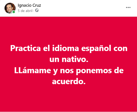Club de idioma español online "Ignacio Cruz".