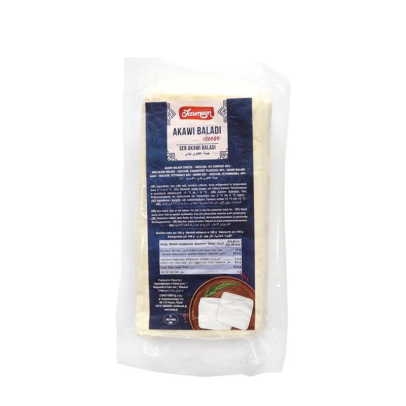Akawi Baladi, queso blanco de cocina del Oriente Medio, embasado al vacio, 500g, grasa 17%.