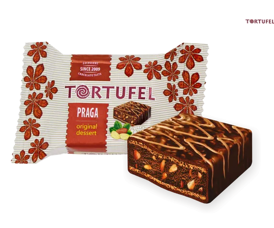 Barrita rellena envuelta en chocolate "Praga" 100g.