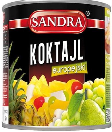 Coctel de frutas europeo. Sandra. 2650ml. 1450g.
