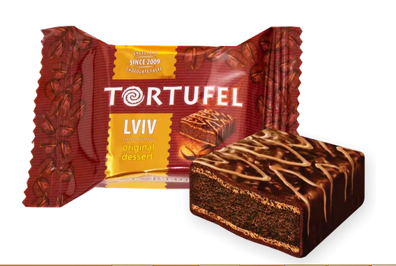 Barrita rellena envuelta en chocolate "Tortufel Lviv" 100g.