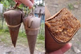 Dulce de coco en yagua.